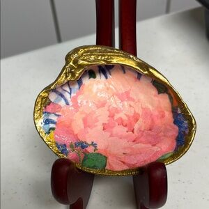 Hand Crafted Flower Shell Trinket Dish